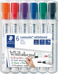 [TIM-351WP61] Whiteboardmarker Staedtler Lumocolor 351 ronde punt 2mm assorti (6)