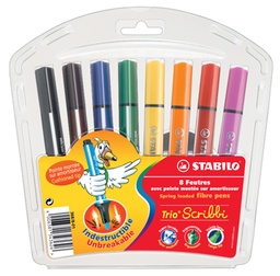 [TIM-3688] Viltstift Stabilo Trio Scribbi assorti (8)