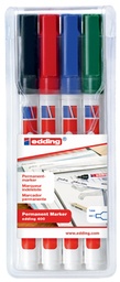 [TIM-3758000] Permanent marker Edding 400 ronde punt 1mm assorti (4)