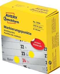 [TIM-3856] Marking Dots Avery Ø19mm geel (250)