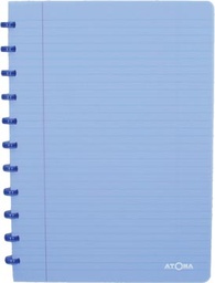 [TIM-4137202] Schrift Atoma Trendy PP A4 gelijnd 144blz transparant blauw