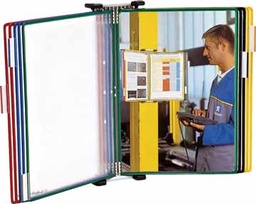 [TIM-414109A] Zichtpanelensysteem Tarifold wand 10 tassen assorti