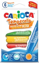 [TIM-42739] Plakkaatverfsticks Carioca Temperello assorti (6)