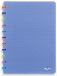 [TIM-4537302] Schrift Atoma Tutti Frutti PP A4 geruit 144blz transparant blauw