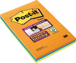 [TIM-46453S] Memoblok Post-it Super Sticky 102x152mm 45vel assorti