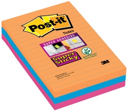 [TIM-4690SEG] Memoblok Post-it Super Sticky Bangkok 101x152mm gelijnd assorti (3)