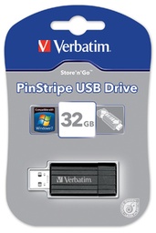 [TIM-49064] USB-stick Verbatim PinStripe 2.0 32GB zwart