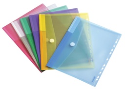 [TIM-510229] Showtas Tarifold PP A4 met velcro 11-gaats gekorreld assorti transparant (12)