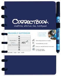 [TIM-5149906] Schrift Correctbook A5 gelijnd herbruikbaar blauw