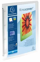 [TIM-51568E] Panorama ringmap Exacompta PP A4 maxi 4 O-ringen 30mm rug 4cm 1 insteektas transparant kristal