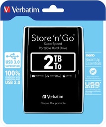 [TIM-53177] Harde schijf Verbatim Store 'n' Go 3.0 2TB zwart