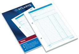 [TIM-5405030] Notitieblok Atlanta 14,8x21cm A5 met opdruk 'nota' nederlandstalig 100bl