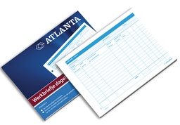 [TIM-5425014] Werkbrief Atlanta dag nederlandstalig 14,8x21cm A5 50bl+R[-30]K:RK