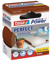 [TIM-56343BR] Textieltape Tesa 38mmx2,75m bruin