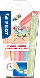 [TIM-5725890] Markeerstift Pilot FriXion Light Natural assorti (6)