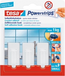 [TIM-5753131] Zelfklevende haken Tesa Powerstrips 1kg 4 strips en 3 haken wit