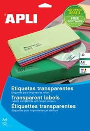 [TIM-5810053] Etiketten Apli transparant 1 etik/bl 210x297mm inkjet (10)