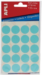 [TIM-581164] Etiketten Apli Ø 19mm blauw (100)