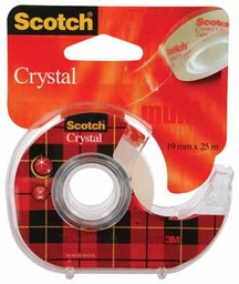 [TIM-6-1925D] Plakbandafroller Scotch Crystal 19mm x 25m inclusief rol