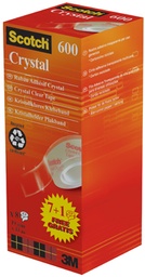 [TIM-61933R8] Plakband Scotch crystal tape 19mm x 33m (7+1) voor kleine afroller