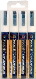 [TIM-6491183] Krijtmarker Securit Original SMA510 medium beitelpunt 2-6mm wit blister (4)