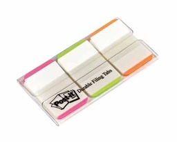 [TIM-686LPGO] Index Post-it Strong 25,4x38mm roze, lichtgroen en oranje (3)