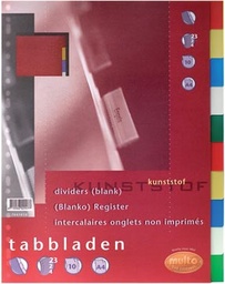 [TIM-7041010] Tabbladen Multo PP A4 10 tabs 23-gaats assorti