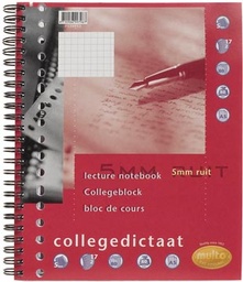 [TIM-7320912] Collegedictaat Multo spiraal 165x210mm 17-gaats afscheurbaar geruit