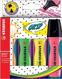 [TIM-75-4] Markeerstift Stabilo Boss Splash assorti (4)