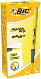 [TIM-8119350] Markeerstift Bic Highlighter Grip geel (12)