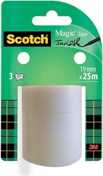 [TIM-81925R3] Plakband Scotch Magic Tape 19mm x 25m (3)