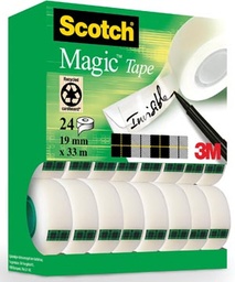 [TIM-81933P8] Plakband Scotch Magic Tape 19mm x 33m (24) voor kleine afroller