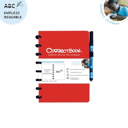 [TIM-8461606] Schrift Correctbook A5 gelijnd herbruikbaar rood