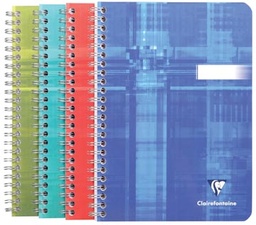 [TIM-8546C] Spiraalschrift Clairefontaine, ft 14,8x21cm, 180blz, gelijnd, assorti