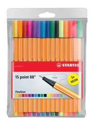 [TIM-88151] Fineliner Stabilo Point 88 assorti ophangtas (15)