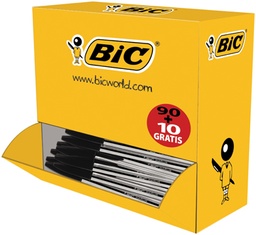 [TIM-896040] Balpen Bic Cristal Original zwart voordeelpak 90+10 gratis