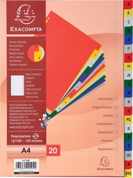 [TIM-94000E] Tabbladen Exacompta PP A4 A-Z 11-gaats assorti