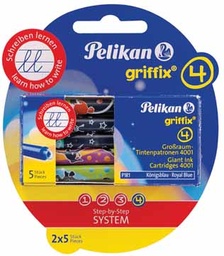 [TIM-960559] Inkpatroon Pelikan Griffix voor vulpen koningsblauw (10)