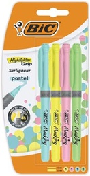 [TIM-964859] Markeerstift Bic Highlighter Grip Pastel assorti (4)