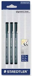 [TIM-9BK3D] Fineliner Staedtler Pigment Liner 308 ≠ breedtes zwart (3)