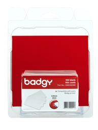 [TIM-BGC0020] Kaarten Badgy voor badgeprinter 100 en 200 54x86mm dun 0,5mm (100)