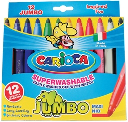 [TIM-DJ12] Viltstift Carioca Jumbo 6mm assorti (12)