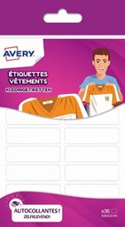 [TIM-ETVET36] Etiket Avery 45x13mm voor kleding wit (36)