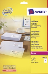 [TIM-L716040] Etiket Avery Address 21 etik/bl 63,5x38,1mm voor laser wit (40)