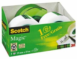 [TIM-MT31N] Plakbandafroller Scotch Magic Tape 19mm x 25m inclusief 3 rollen