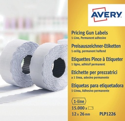 [TIM-PLP1226] Etiket Avery Prijstang permanent 12x26mm 1.500 etik/rol wit (10)