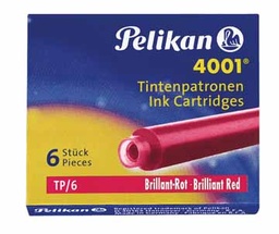 [TIM-TP6R] Inktpatroon Pelikan 4001 TP/6 voor vulpen rood (6)