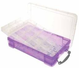 [TIM-UB4LDP] Opbergdoos Really Useful Box 4l met 2 onderverdelingen transparant paars