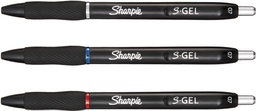 [TIM-2136596] Gelroller Sharpie S-gel medium rood, blauw, zwart (3)