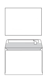 [ENV-C10] Omslag 114x162mm wit + strip Z/V E+ (500)